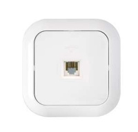 Розетка телефонная 1-м СП RJ11 (4P4C) бел.  ТР4-020