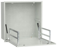 Шкаф встраиваемый потол. 4U 600х600мм дверь метал. Сер. LINEA R  LR35-4U66-MF