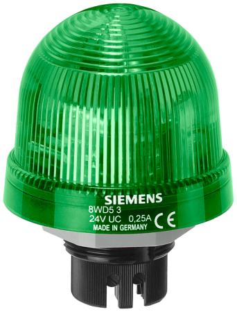 Индикатор встраиваемый 24В UC зел.  8WD53205AC