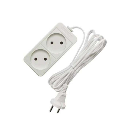 Удлинитель 2х3м без заземл. 10А IP20 2.2кВт ПВС  481S-1203