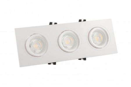 Светильник встраиваемый IP20 10Вт GU5.3 LED бел. пластик  DK3023-WH