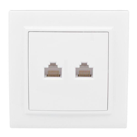 Розетка компьютерная 2-м СП Минск RJ45 бел.  ERK02-035-10
