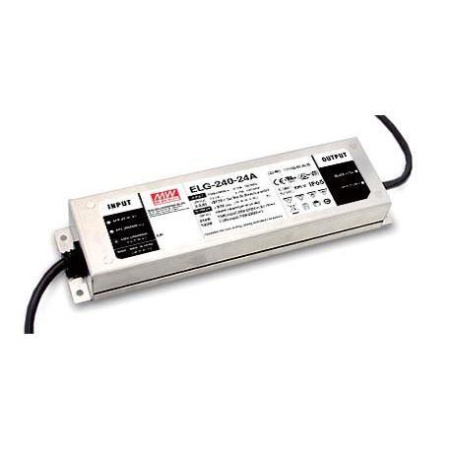 Драйвер 240Вт 24В для LED ленты Meanwell ELG-240-24A IP65 244x71x37.5мм  ELG-240-24A