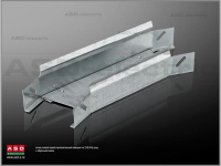 Лоток угловой горизонтальный неперфорир. 1.5мм ЛУГГу300х80-135 усилен. полимер.  NSP.SP.190605.004