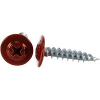 Саморез 4.2х19 с прессшайбой острый цинк RAL 3005 красн. (уп.1000шт)  PR08.9246