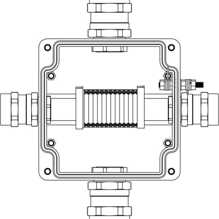 Корпус взрывозащищенный 160х160х90мм 1Ex e IIC T5 GbEx tb IIIB T95град.C Db IP66 GRP  1231.051.19.02F