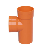 Тройник для гофр. двустен. труб 90град. d90  020090