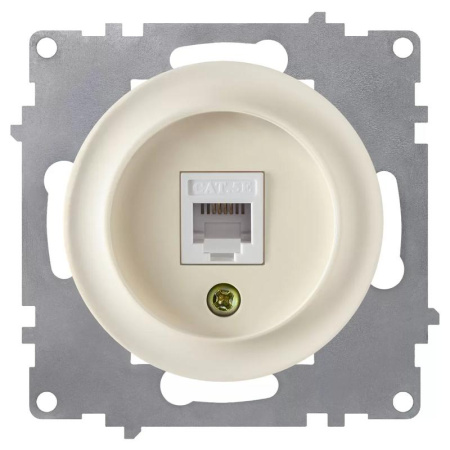 Розетка компьютерная 1-м СП Florence RJ45 кат.5E механизм беж. (1E20701301)  2172793
