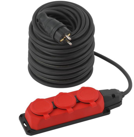 Удлинитель 3х50м с заземл. IP44 UK-3e-3x1.5-50m-IP44(KG) каучук КГ 3х1.5  Б0057584