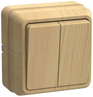 Выключатель 2-кл. ОП Октава 10А IP20 ВС20-2-0-ОС сосна  EVO20-K03-10-DC