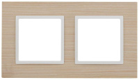 Рамка 2-м 14-5302-01 дерево Elegance белен. дуб/бел. ЭРА Б0049149