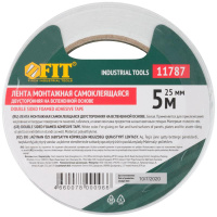 Лента клеящая 2-х сторонняя монтажная на вспененной основе 25ммх5м бел.  11787