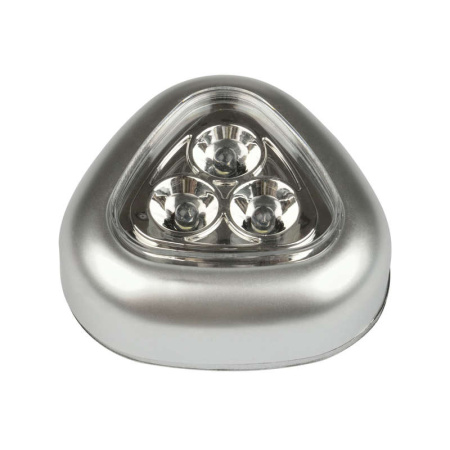 Светильник-ночник DTL-358 Светлячок/Silver/3LED/3АА пушлайт питание от 3-х батареек ААА (в комплект не входят) серебр.  UL-00001989