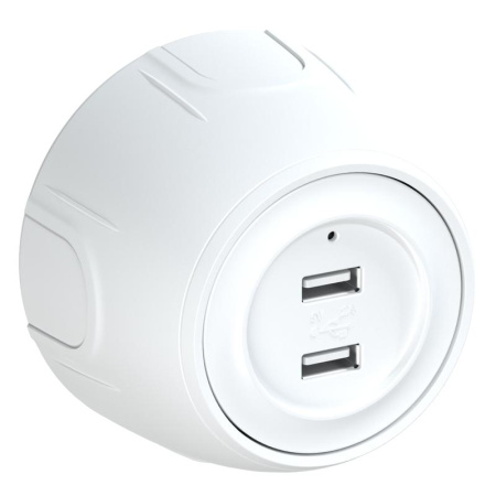 Розетка USB 2-м Rotondo с подсветкой бел.  7700896
