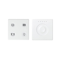 Комплект выключателя 4-кл. сенсорн. + регулятор Т3 KNX; RJ12 бел. 82 Sense 8400655-030