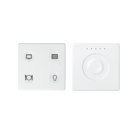 Комплект выключателя 4-кл. сенсорн. + регулятор Т3 KNX; RJ12 бел. 82 Sense 8400655-030