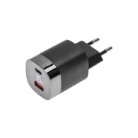 Устройство зарядное сетевое USB QC (30W) + Type C PD (33W) с дисплеем  18-2224