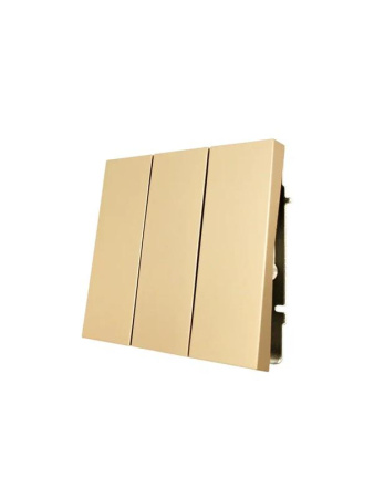 Выключатель 3-кл. СП ZIMA IP20 10А безвинт. зажим зол.  704-3688-109QC