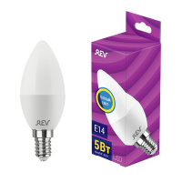 Лампа светодиодная C37 5Вт свеча 2700К тепл. бел. E14 420лм 180-240В  32271 9