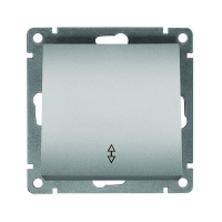 Переключатель проходной 1-кл. СП Афина 10А IP20 механизм серебр.  A0025-S