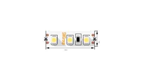 Лента светодиодная стандарт 3528 120LED/м 9.6Вт/м нейтр. бел. 12В IP20 со скотчем 3М (уп.5м)  00-00006316