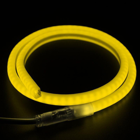 Шнур светодиодный гибкий неон LED SMD форма - D 120LED/м желт. (уп.100м)  131-071