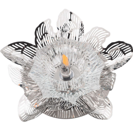 Светильник декоративный встраиваемый DLS-F127 G4 CHROME/CLEAR "Fiore" без лампы G4 основание металл; хром прозр. кристалл отделка метал. элементами хром  UL-00000352