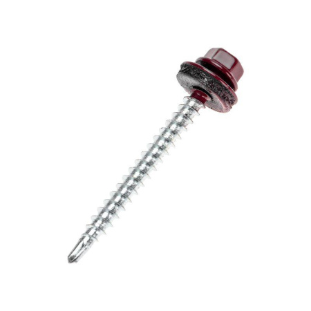 Саморез кровельный 4.8х50мм окрашенный RAL 3005 короб (уп.150шт)  1203-4850-3