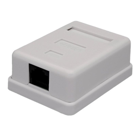 Розетка компьютерная 8P8C RJ-45 UTP кат.6 1 порт (DIY)  10-0355-1