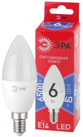 Лампа светодиодная RED LINE LED B35-6W-865-E14 R 6Вт B35 свеча 6500К нейтр. бел. E14  Б0045339