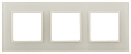 Рамка 3-м 14-5103-02 стекло Elegance сл. кость+сл. кость ЭРА Б0034507