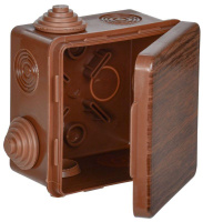 Коробка распаячная ОП КМ 80х80х50 IP54 откид. крышка 7 вводов дуб  UKO31-080-080-050-K24-54 Коробка распаячная ОП КМ 80х80х50 IP54 откид. крышка 7 вводов дуб  UKO31-080-080-050-K24-54