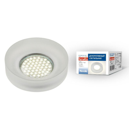Светильник декоративный DLS-N101 GU10 WHITE/MAT встраив. без лампы GU10 акрил. матов. бел.  UL-00004179