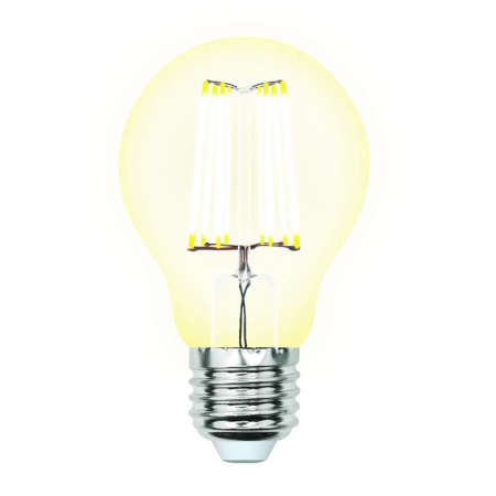 Лампа светодиодная LED-A60-10W/WW/E27/CL грушевидная PLS02WH форма "A" прозр. Sky свет теплый бел. 3000К упак. картон  UL-00002625