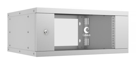 Шкаф телекоммуникационный настенный разборный LIGHT WSC-05D-4U55/45 19дюйм 4U дверь стекло сер.  10183c