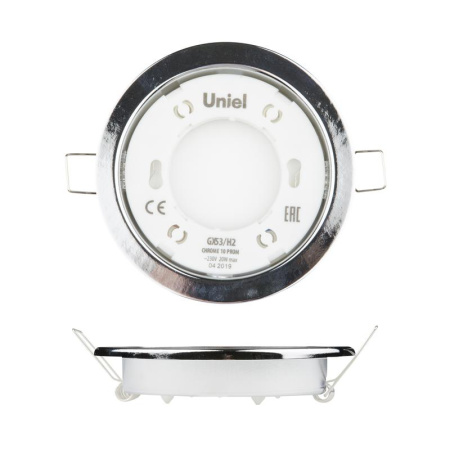 Светильник точечный GX53/H2 Chrome 10 Prom ультратонкий встраив. хром. (уп.10шт)  UL-00005052