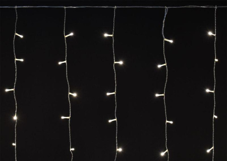 Гирлянда "Бахрома" 4.5х0.7м 200LED тепл. бел. IP44 провод прозр. 230В транзит  LGDU301-1-200-L3-T-S-44