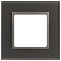 Рамка для розеток и выключателей ЭРА Elegance 14-5101-16 на 1 пост стекло титан  Б0065833 Рамка для розеток и выключателей ЭРА Elegance 14-5101-16 на 1 пост стекло титан  Б0065833