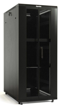 Шкаф напольный TTB-4281-DD-RAL9004 19дюйм 42U 2055х800х1000мм перф. двери черн.  392684
