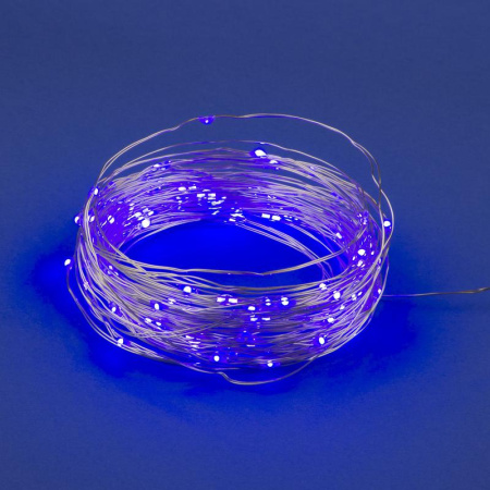 Гирлянда LED на батарейках ULD-S1000-100/SCB/3AA PURPLE IP20 DEW 3AA (не в/к) "Роса" 10м 100 диодов фиол. провод медн.  UL-00007187