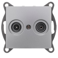 Розетка телевизионная оконечная TV/SAT СП Bravo механизм серебр.  С10TS1-004