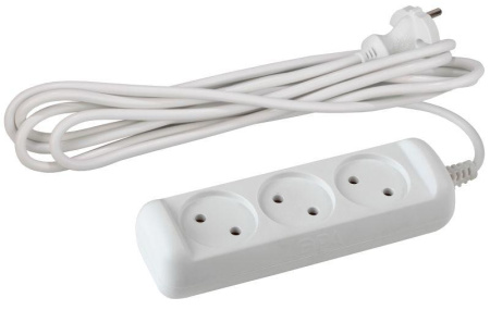 Удлинитель 3х1.5м без заземл. 10А IP20 U-3-1.5m-2х1 ПВС 2х1  Б0028354