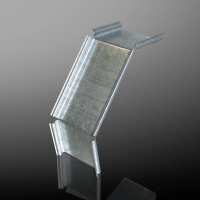 Крышка для угла вертикал. поворот вверх 90град. осн. 50 сталь 0.7мм с кругл. замком облегчен. оцинк.  EI-22.04.21.001