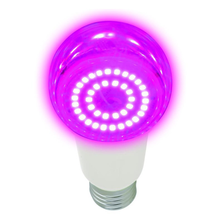 Лампа светодиодная LED-A60-14W/SPSB/E27/CL PLP30WH 14Вт A60 грушевидная прозрачная для растений спектр для рассады и цветения (упак. картон)  UL-00006260