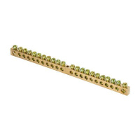 Шина PEN "ноль-земля" 6х9 22 отвер. латунь крепеж по центру PROxima  sn0-63-22