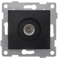 Розетка телевизионная TV 1-м СП Bravo механизм графит  С10А1-010