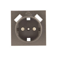 Панель лицевая Валенсия для розетки 1-м 16А защ. шторки с заземл. графит с 2 USB 2.1А PROxima  ESR16-L-028-60-2USB