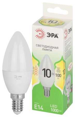 Лампа светодиодная GREEN LINE B35-10W-830-E14 GL E14 10Вт свеча свет тепл.  Б0067108