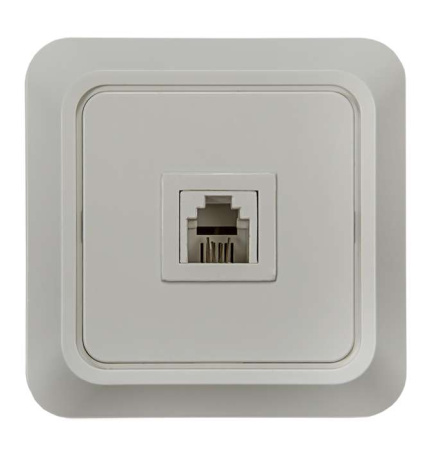 Розетка телефонная 1-м СП Bolleto 7034 16А IP20 бел. ASD /  4690612000398