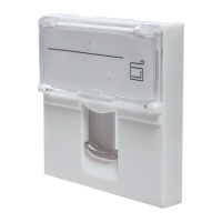 Панель лицевая 1 порт 45х45 Keystone шторка откидное маркировочное окно  10-0301